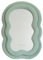 Flamingueo Miroir Mural - Petit Miroir, Miroir Asymétrique, Miroir Entree, Miroir Chambre, Miroir Vague, Miroir Mural Asymétrique, Miroir Irregulier