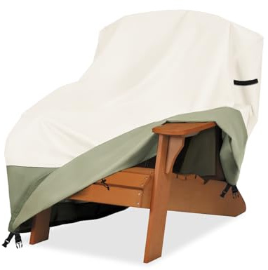 Owlcover Patio Adirondack Chair Cover 32 W x 35 D x 36 H inches,600D Heavy Duty Waterproof Outdoor Chair Covers,Patio Furniture Covers for Adirondack Chair,Beige