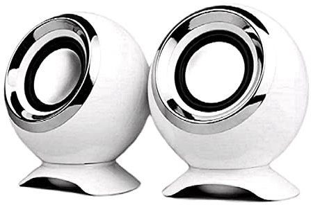 Uxsjakjsd Computer Speakers for PC Laptop Speakers USB 3.5mm Wired Music Play HIFI Stereo with Microphone for TablePC Laptop,White