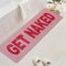 Firecos Get Naked Tapis de Bain Antidérapant Paillasson de Sol Absorbant en Microfibre, Tapis Douche de Porte pour Décoration Cuisine Salle de Bain (Rose Foncé, 50x150cm)
