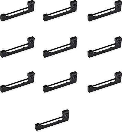 Okeeyseda 10 STÜCKE Schwarzes Taxi Farbband Kassetten Band -05 ERC05 Passend für M150 M-150II M1500II M150II EC7000 150II M-150 II