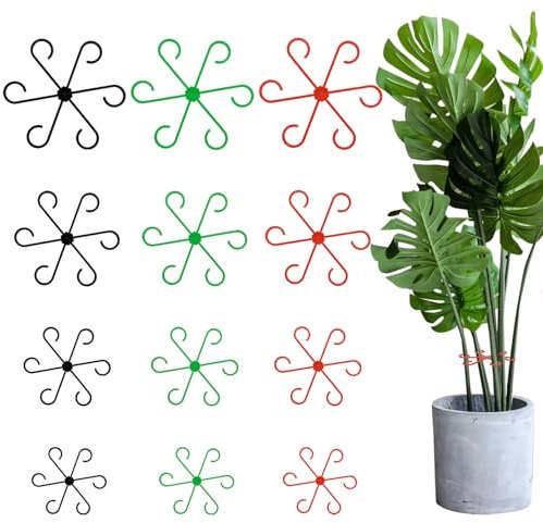 24PCS Plant Stem Supports, Multi-Size Plant Stem Hook, Climbing Houseplant Stem Supports, Pothos Plant Climber Support, Plastic Plant Climbers Stem Holders, Flower Care Growth Accessories for Indoor