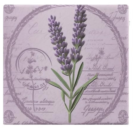 MNVTSKOP Outdoor-Sitzkissen, abnehmbar, quadratisch, Lavendel-Stempel, Memory-Schaum, Stuhlkissen, waschbar, Stuhlkissen für Küche, Esszimmer, Büro, Terrassenmöbel, 38,1 x 35,1 cm