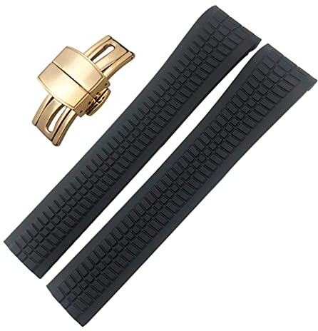 JZWCHQ 21mm Qualitätsgummi -Uhrband für Patek Aquanaut Philippe für PP 5164A 5167A Silikon -Uhr -Armband -Armband wasserdicht