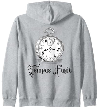 Tempus Fugit Vintage Wecker Antikes lateinisches Zitat Kapuzenjacke