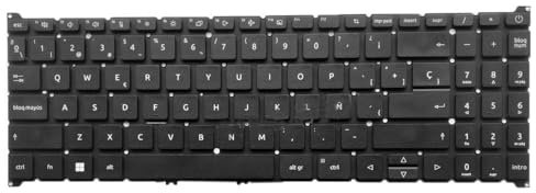 RTDPART Laptop No Backlit Keyboard For ACER Nitro V 15 ANV15-51-532J NH.QN9AA.001 Spanish SP Black New