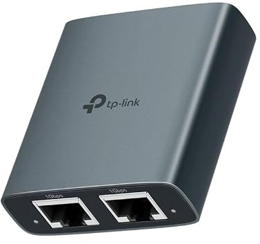 TP-Link EH210 1 to 2 Gigabit Ethernet Splitter Network Switch, 1000Mbps High Speed Plug and Play, LAN RJ45 Internet Splitter with USB Cable for Router, Laptop/PC, TV, Xbox