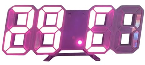 Osmond 3D Digital Alarm Clock Wall LED Clock Desktop Alarm Clock with Temperature Suitable for Home Kitchen and Office A