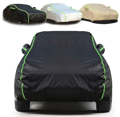 XMYAN Auto Abdeckplane Autoabdeckung für Peugeot 207 CC, Wasserdicht Autoabdeckung Atmungsaktiv Vollgarage Autoplane Staubdicht Winddicht Schneedicht UV(Black,für Peugeot 207 CC)