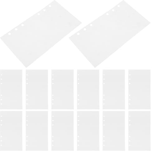 Gadpiparty A6 Nachfüllpapier 50 Blatt Leer für Stickerbücher und Sammelalben mit Doppelseitiger Trägerfolie Passend für 6 Ring Ordner Scrapbooking
