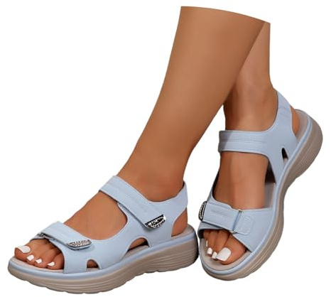 GXYANiaoy Sandales Femmes Été - Crochet et Boucle Réglables Sandales de Marche Confortable Orthopédique Chaussures Plateforme Scratch Chaussure Respirantes Bout Ouvert Sandale de Plage