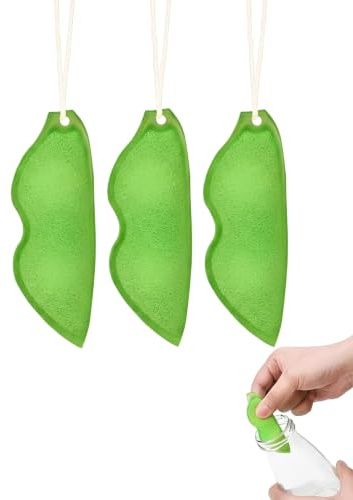 YIPFEN 3 Pieces Magic Beans Bottle Cleaner Sponge Pea Shape Kitchen Sponges with Cleaning Beads for Bottles, for Glass Bottles, Carafes and Water Bottles