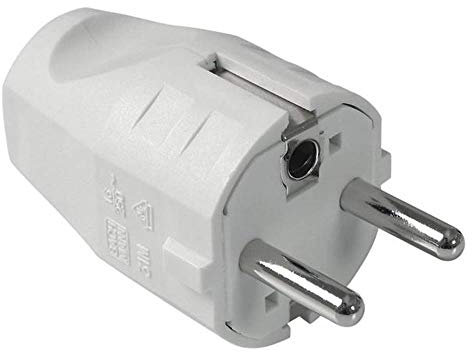 Bachmann Stecker Montagestecker Schutzkontakt, 910200,Weiß