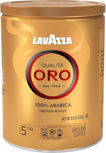 Lavazza Kaffee Qualita Oro, Espresso Arabica Röstkaffee, Bohnenkaffee gemahlen, Filterkaffee, 250g Dose