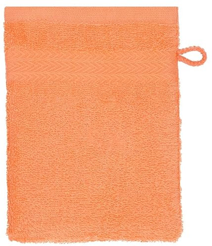 Betz Gant de Toilette pour Visage Corps Gant de Toilette Taille 16x21 cm 100% Coton Premium Couleur Orange