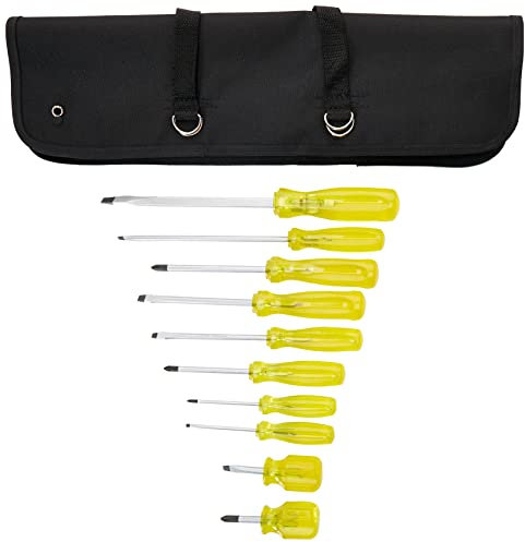Urrea JBUD02 Amber Handle Screwdriver Set Blister Pack, 10-Piece