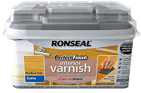 Ronseal Perfect Finish Varnish Satin in Medium Oak 750ml