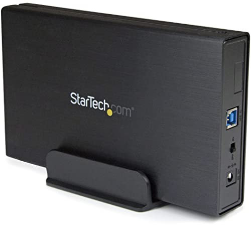StarTech.com USB 3.1 Gen 2 External Hard Drive Enclosure for 3.5” SATA Drives - Fan-less UASP Enhanced Single Drive Enclosure (S351BU313),Black