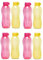 Tupperware Aquasafe Plastic Bottle Set 1 Litre Set of 8 Multicolour