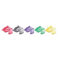 Intellinet RJ45 Repair Clip, For RJ45 modular plug, Mixed Transparent Colours (Red, Yellow, Green, Violet and Black), 50 pack