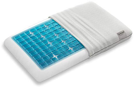 Technogel® Deluxe Orthopädisches Nackenstütz-Kopfkissen – Patentiert, Schadstofffrei & Zertifiziert - HWS-Gel-Kissen für Rücken-&Seitenschläfer inkl. Kissenbezug 66x40x09 cm