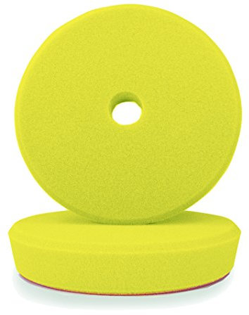 ALCLEAR 50163M Polierpad Auto Polierschwämme Polierschwamm, medium für RUPES Poliermaschine, Durchmesser : 163/150x30 mm, gelb, 2er Set, Polierpad, Polierschaum, Yellow