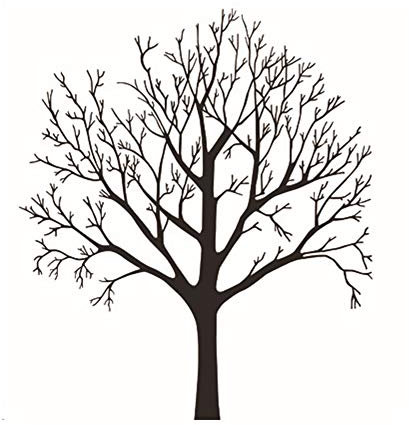 Big Tree Wall Sticker Straight Unbent