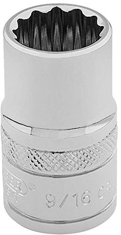 Draper 49457 Square Drive Hi-Torq 12 Points Socket 3/8 Length, Blue