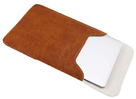 Laptop Notebook Wear-Resistant Multifunction Briefcase Protective Pu Leather Case Bag Business Sleeve Yellow 11.6
