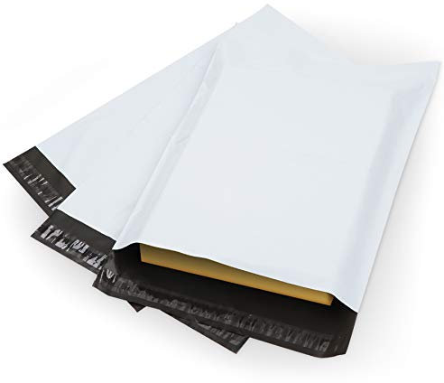 Anstore 60 Versandbeutel Plastik Versandtaschen 300x400mm, selbstklebend und blickdicht, Versandtüten aus Plastik für Kleidung und Textilien, Weiße