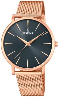 Festina Damen Analog Quarz Uhr mit Edelstahl Armband F20477/2