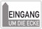 SCHILDER HIMMEL anpassbares Wegweiser Restaurant Schild 21x15cm Kunststoff mit Klebestreifen, Eingang links Ecke Nr 906 eigener Text/Bild verschiedene Größen/Materialien