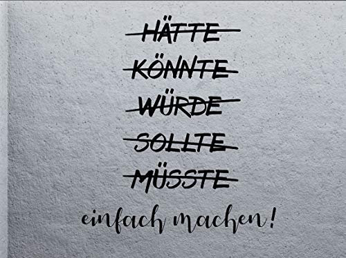 tjapalo® a43 Wandtattoo Büro Sprüche Motivation deutsch Wandsprüche Büro Motivationsspruch einfach machen, Farbe: dunkelrot, Größe: H58xB33cm