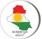 KURDISTAN FLAG MAPPED 38mm Round Fridge Magnet