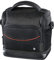 Hama Kameratasche „Albany“ für Digitalkamera (Fototasche für DSLR, mit Zubehörfächern, Tragegriff, Gürtelschlaufe und Inneneinteilung, Umhängetasche, reißfestes Polyester, 15 x 10 x 13 cm) schwarz