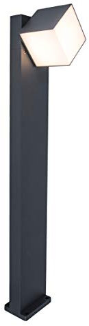 LUTEC LED Wegeleuchte CUBA,moderne Pollerleuchte in Anthrazit,75cm hohe Wegelampe,Sockelleuchte,1 flammig inkl. Leuchtmittel,mit 350°drehbaren Leuchtenkopf…