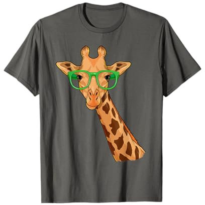 Hipster Giraffe Brille Lustige Zoo Animal African Safari T-Shirt