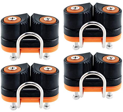 balikha 4PCS Sailboat Cam Cleats Rope Clamp Kayak Cam Cleat Boat Canoe Sailing Boat Dinghy Aluminum Cam Cleats Fast Entry Kayak CleatsBreaking Load 900kg