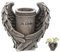 Besinnliche Grabdeko zur Erinnerung, frostfest und witterungsbeständig Grabschmuck - Grabfigur - Friedhof Deko Farbe Vase mit Flügel