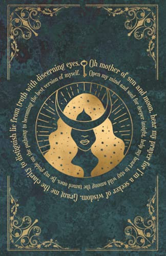 Oh mother of sun and moon!: Notizbuch für starke Frauen, A5 kariert, grün mit goldener Mond Göttin: Erschaffe Dein eigenes Grimoire, Bullet Journal oder Tagebuch
