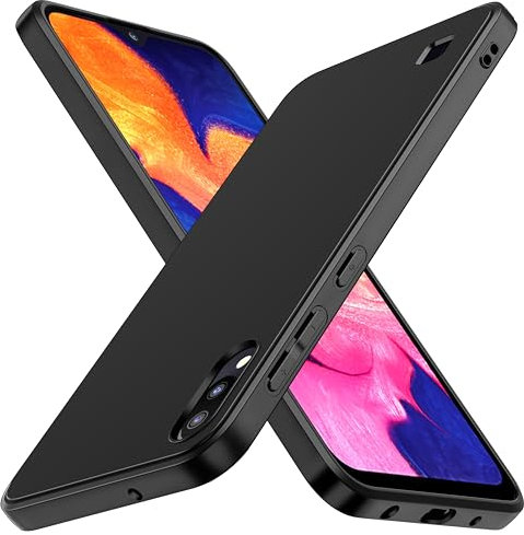 ivoler Noir Mat Coque pour Samsung Galaxy A10 avec Protection Caméra, Ultra Mince Étui de Protection en Silicone Antichoc, Souple TPU Anti-Rayures Bumper Housse