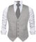 Alizeal Mens Plaid Tweed Business Suit Vest Regular Fit Tuxedo Waistcoat, Light Gray-XL
