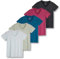 5 Pack: Womens V Neck T-Shirt Ladies Yoga Top Athletic Tees Active Wear Gym Workout Zumba Exercise Running Essentials Quick Dry Fit Dri Fit Moisture Wicking Basic Clothes - Set 13, L