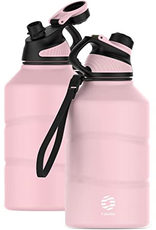 Fjbottle Edelstahl Trinkflasche 2.2L Doppelwandig mit Magnetdeckel, BPA Frei Vakuum Isolierte Wasserflasche, Big Metal Trinkflasche Große Kapazität Krug Auslaufsicher für Sport, Camping, Gym