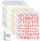 Zayookey 10 Blätter Selbstklebendes Vinyl Buchstaben Zahlen Set Briefkasten Alphabet Nummern Aufkleber Letter Number Stickers für Schilder, Postfach, DIY Scrapbooking (Mehrfarbig, 1 Zoll)