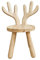 NICITA Kinderstuhl Holz - Hocker mit Rückenlehne - Tritt - kinderfreundliches Design, REH, Elch, Kuh, Hase, Schaf, Hasenohren, (Elch)