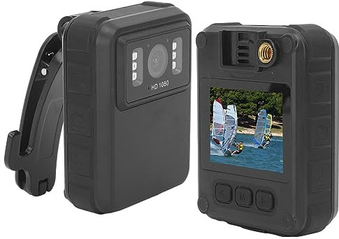 Körperkamera-Clip, Tragbare 2K-WLAN-Kamera, Wasserdicht, Nachtsicht mit 6 IR-Lichtern, Am Körper Montierter Kamera-Videorecorder