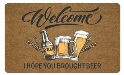 Welcome Hope You Brought Beer Holiday Door Mats Outside Carpet Anti Slip Door Mat Decorations Home Party Mats 36x24 Inch