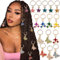 SAWINDA Haarschmuck für Zöpfe, Strass, Schmetterling, Stern, Loc, Dreadlocks, goldfarben, Haaranhänger, Ringe, Dreadlock-Zubehör, Haarspangen, Dekoration für Frauen und Mädchen, 15 Stück