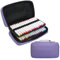 BOMKEE 60 Slots Marker Organizer Case, Large Marker Case for 60 Markers Big Capacity Marker Storage Bag Pen Case Pencil Pouch with Carrying Handle, Purple, BD-60MKB